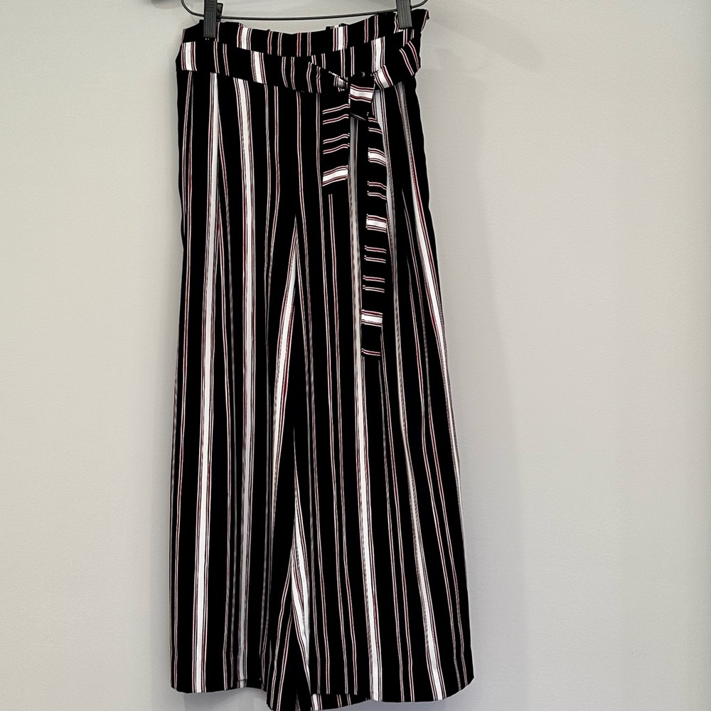 Zara striped wide-leg pants